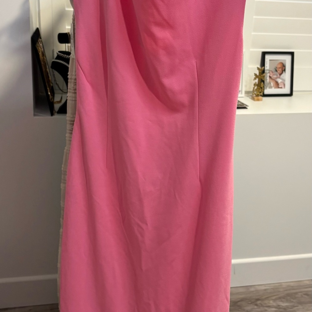 Alexia Admor Draped Sleeveless Midi Dress in Pink - Picture 4 of 5